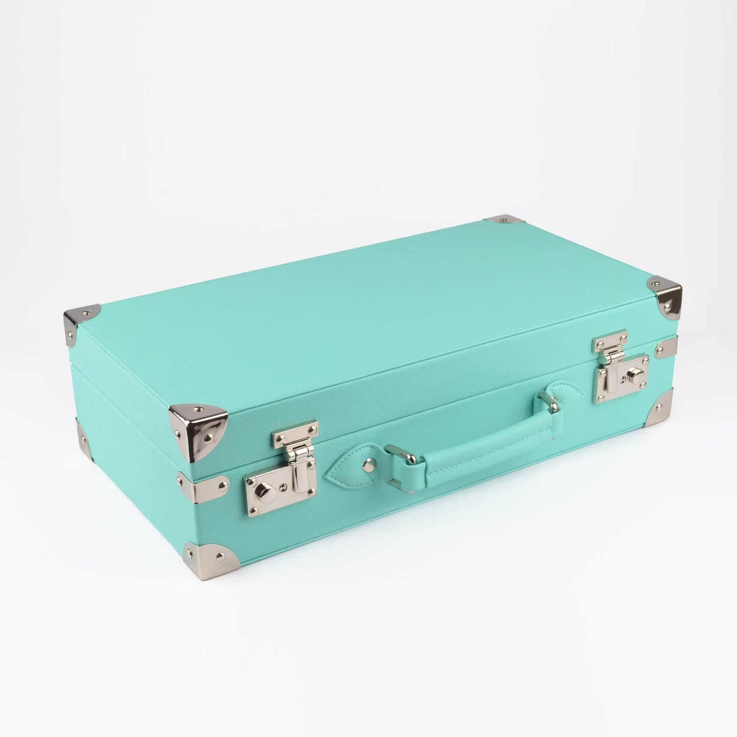 Sky Blue Saffiano Leather Collector Case