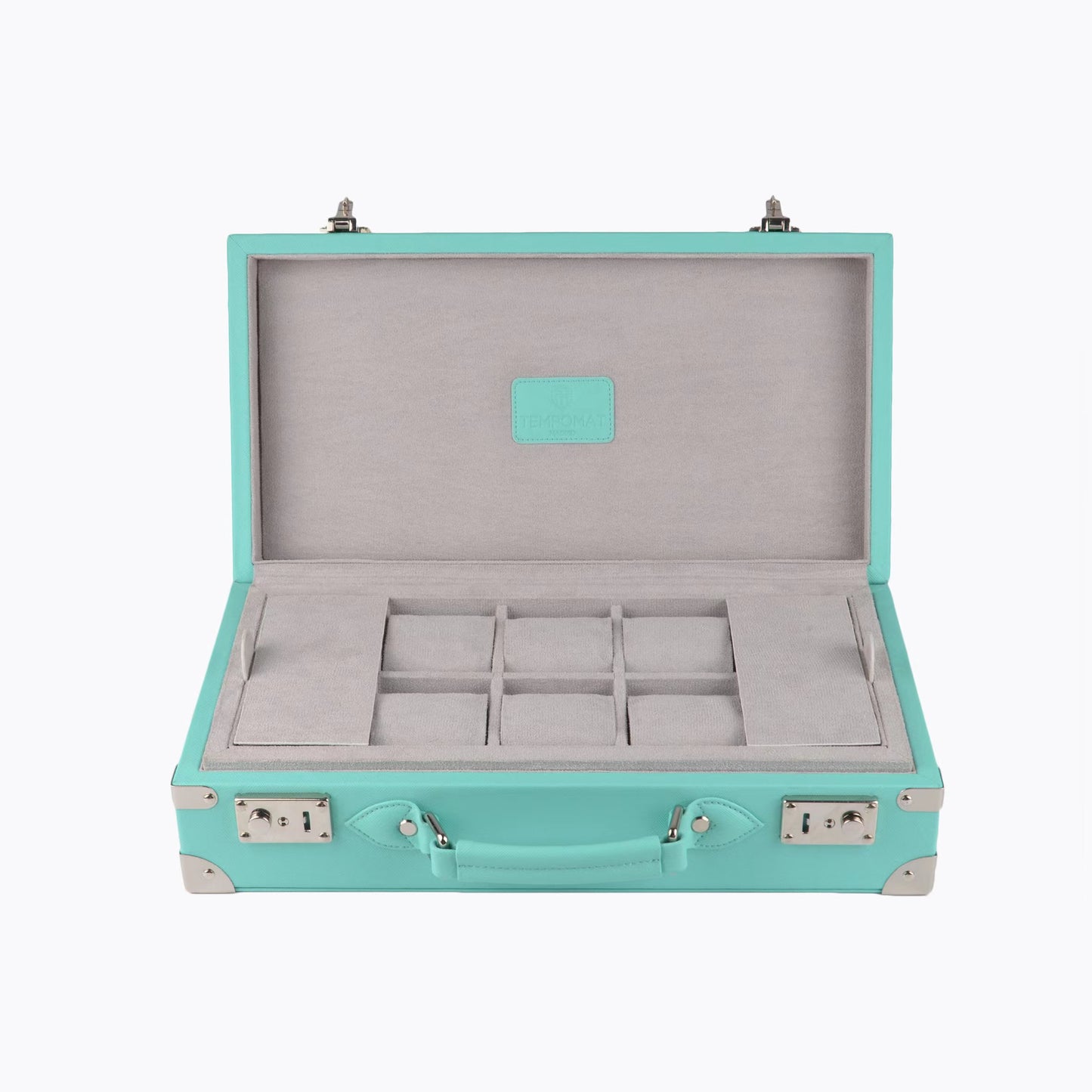 Sky Blue Saffiano Leather Collector Case