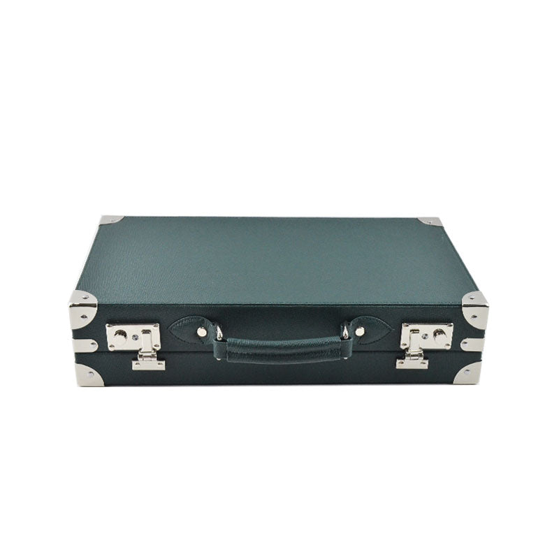 Green Saffiano Leather Collector Case