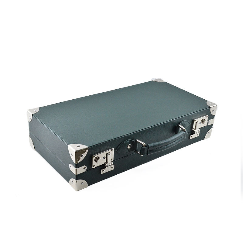 Green Saffiano Leather Collector Case