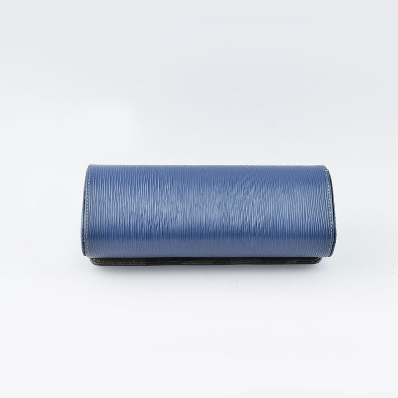 Blue Saffiano Leather Watch Roll