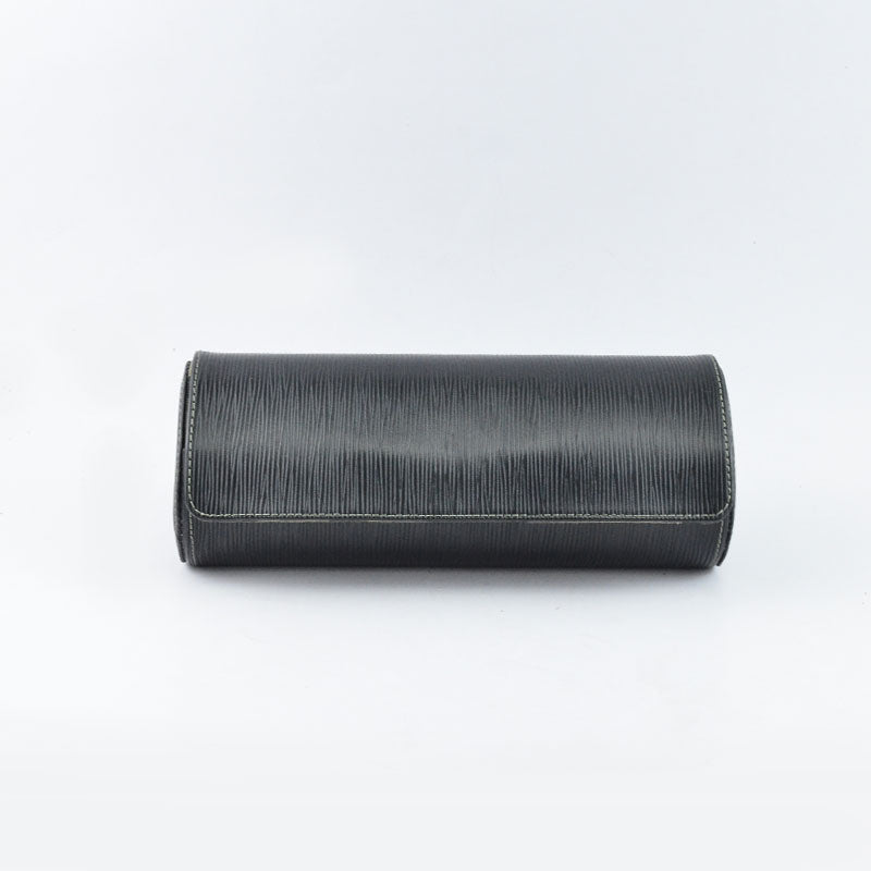 Black Camo Saffiano Leather Watch Roll