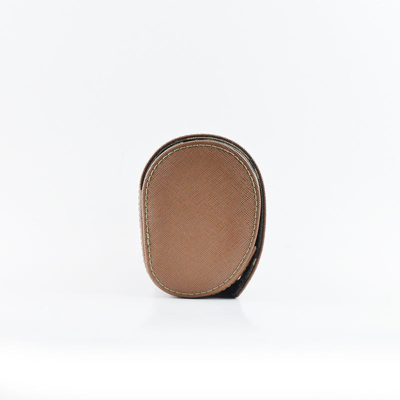 Brown Camo Saffiano Leather Watch Roll
