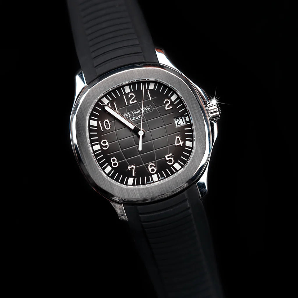 FKM Vulcanized Black Rubber Strap for Patek Philippe Aquanaut