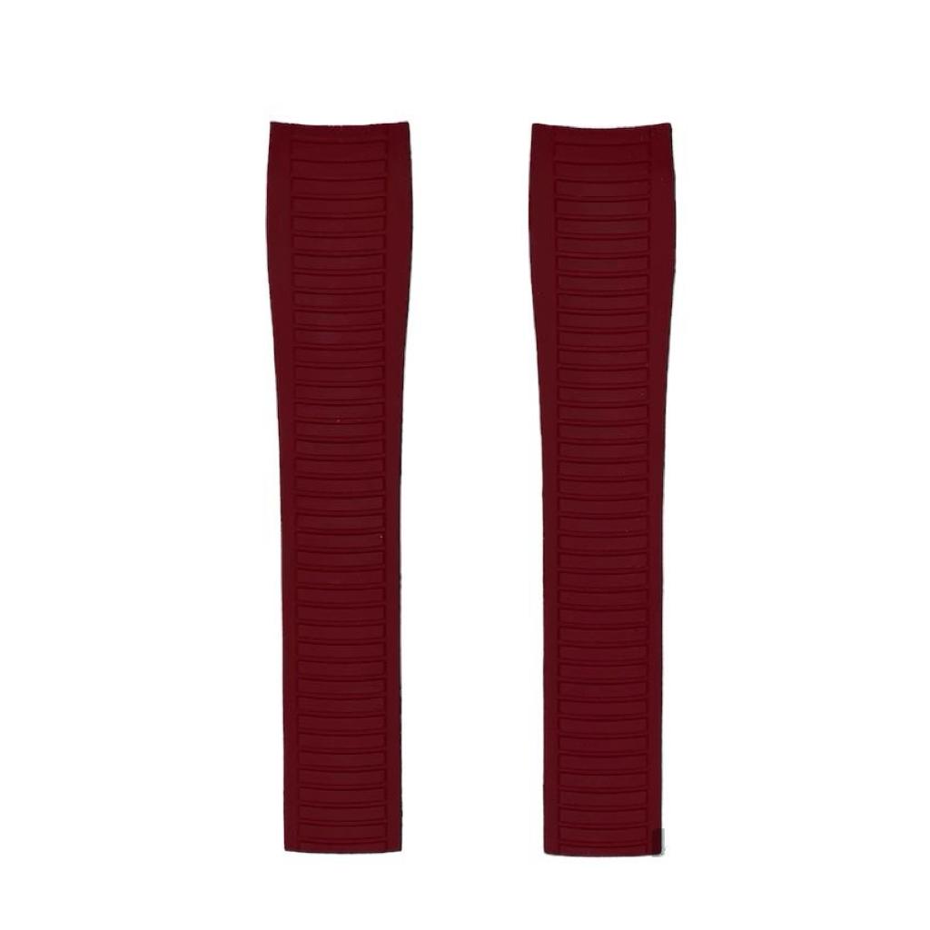 FKM Vulcanized Bordeaux Rubber Strap for Patek Philippe Aquanaut