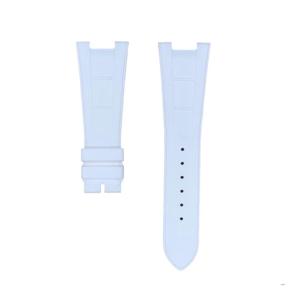 FKM Vulcanized White Rubber Strap for Patek Philippe Nautilus