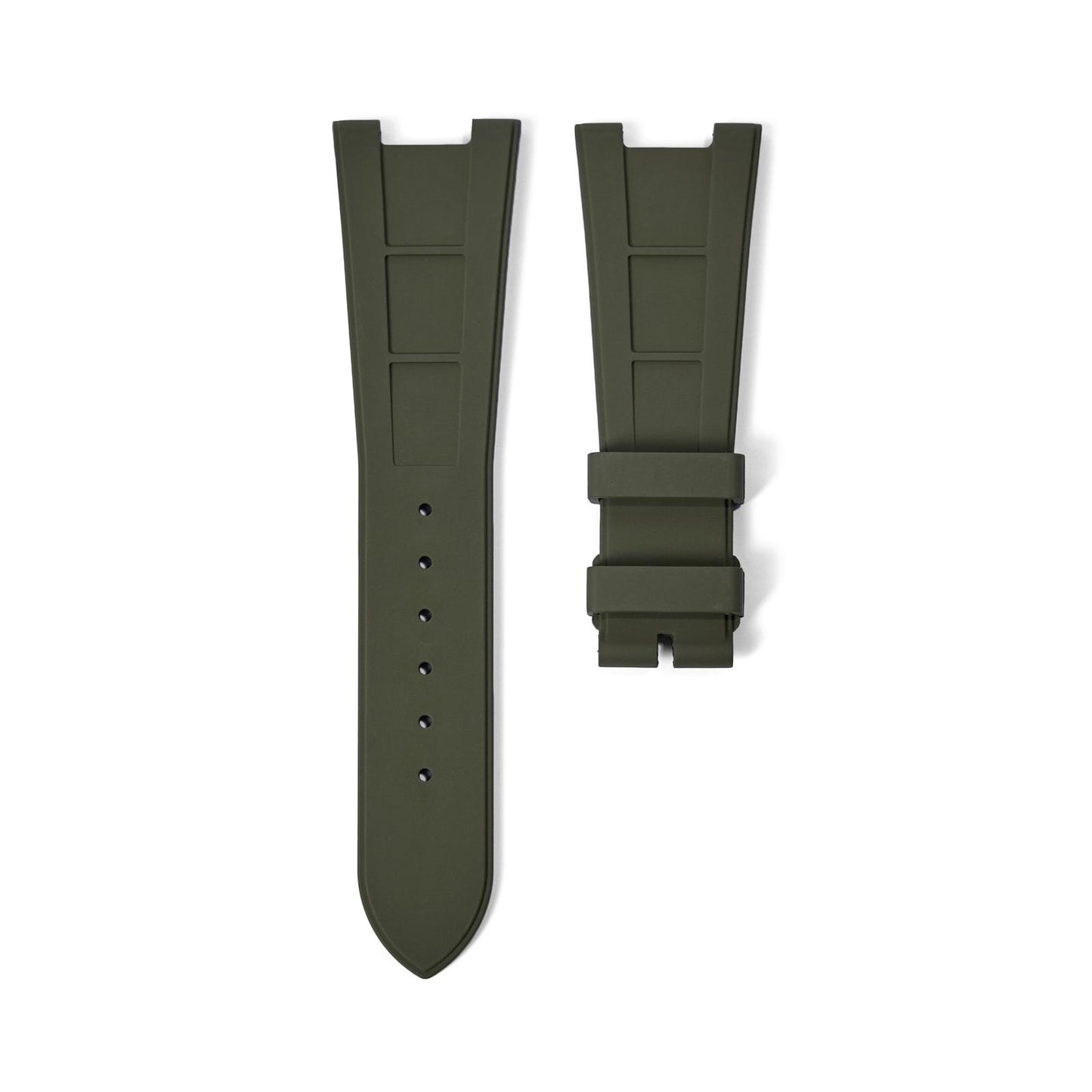 FKM Vulcanized Olive Green Rubber Strap for Patek Philippe Nautilus