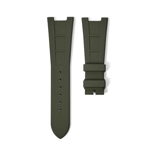 FKM Vulcanized Olive Green Rubber Strap for Patek Philippe Nautilus