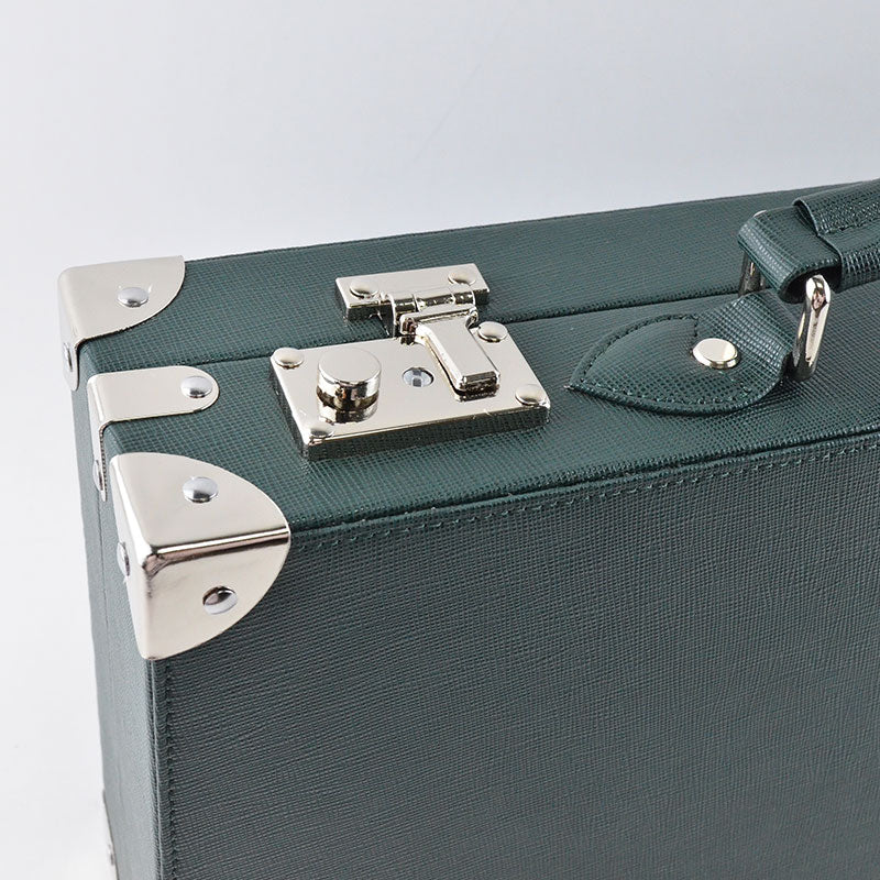 Green Saffiano Leather Collector Case