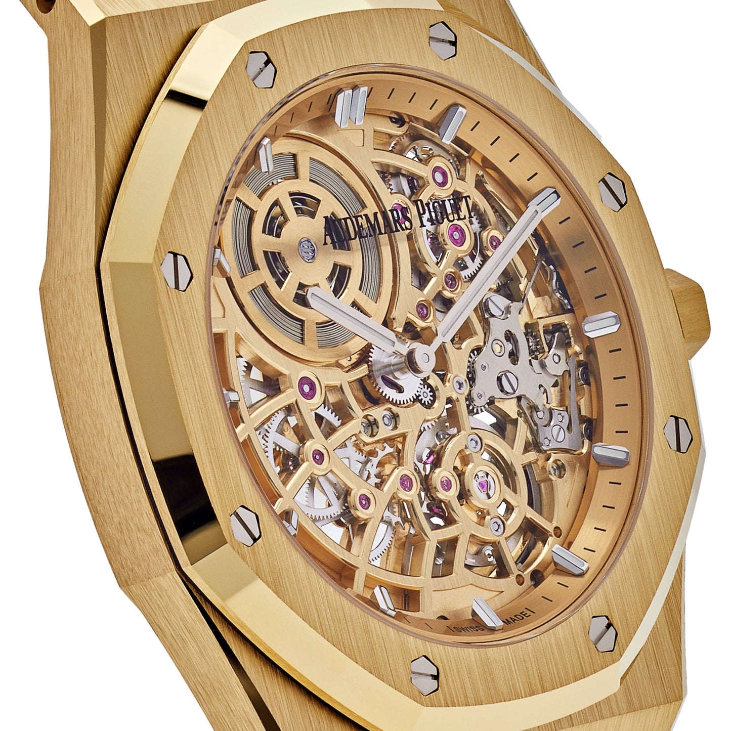 Audemars Piguet Royal Oak 16204BA.OO.1240BA.01 Jumbo Extra-Thin Yellow Gold Openworked