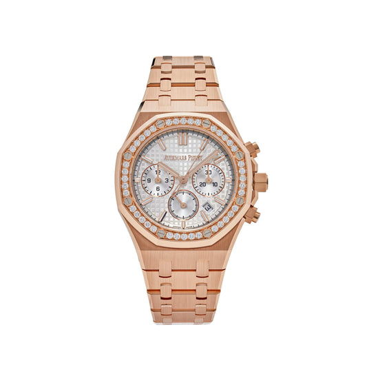 Audemars Piguet Royal Oak 26715OR.ZZ.1356OR.01 Selfwinding Chronograph Rose Gold Diamond Bezel
