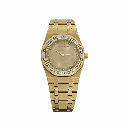 Audemars Piguet Royal Oak 56303BA Yellow Gold Champagne Diamond Dial
