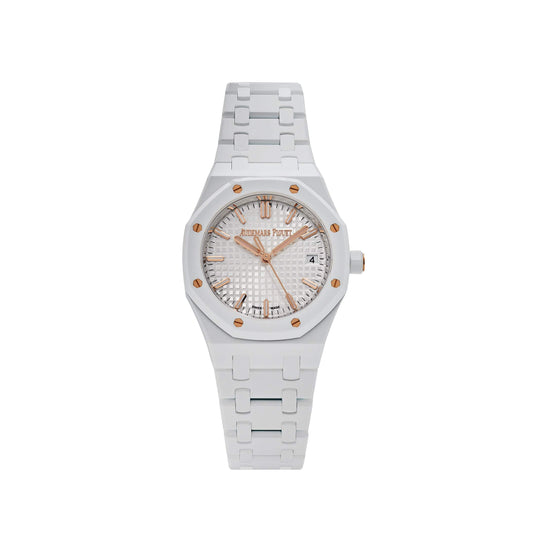 Audemars Piguet Royal Oak 77350CB.OO.1266CB.01 'Ladies' White Ceramic (2023)