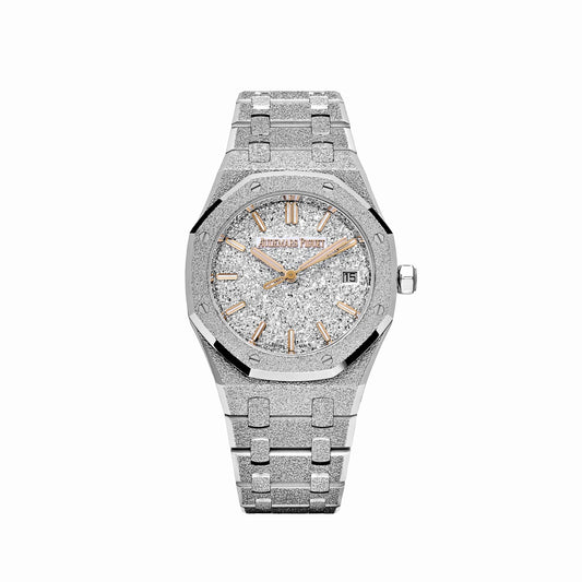 Audemars Piguet Royal Oak 77450BC.GG.1361BC.01 Frosted White Gold Crystal Sand Dial (2025)