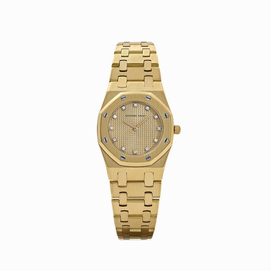 Audemars Piguet Royal Oak Vintage 'Ladies' Yellow Gold Champagne Diamond Dial Quartz