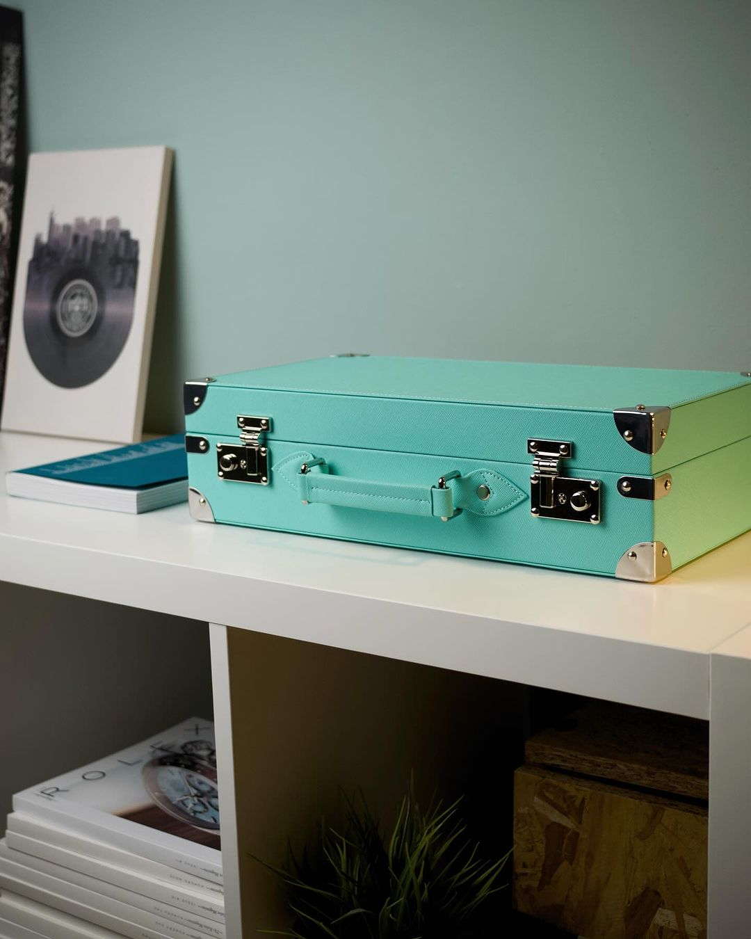 Sky Blue Saffiano Leather Collector Case