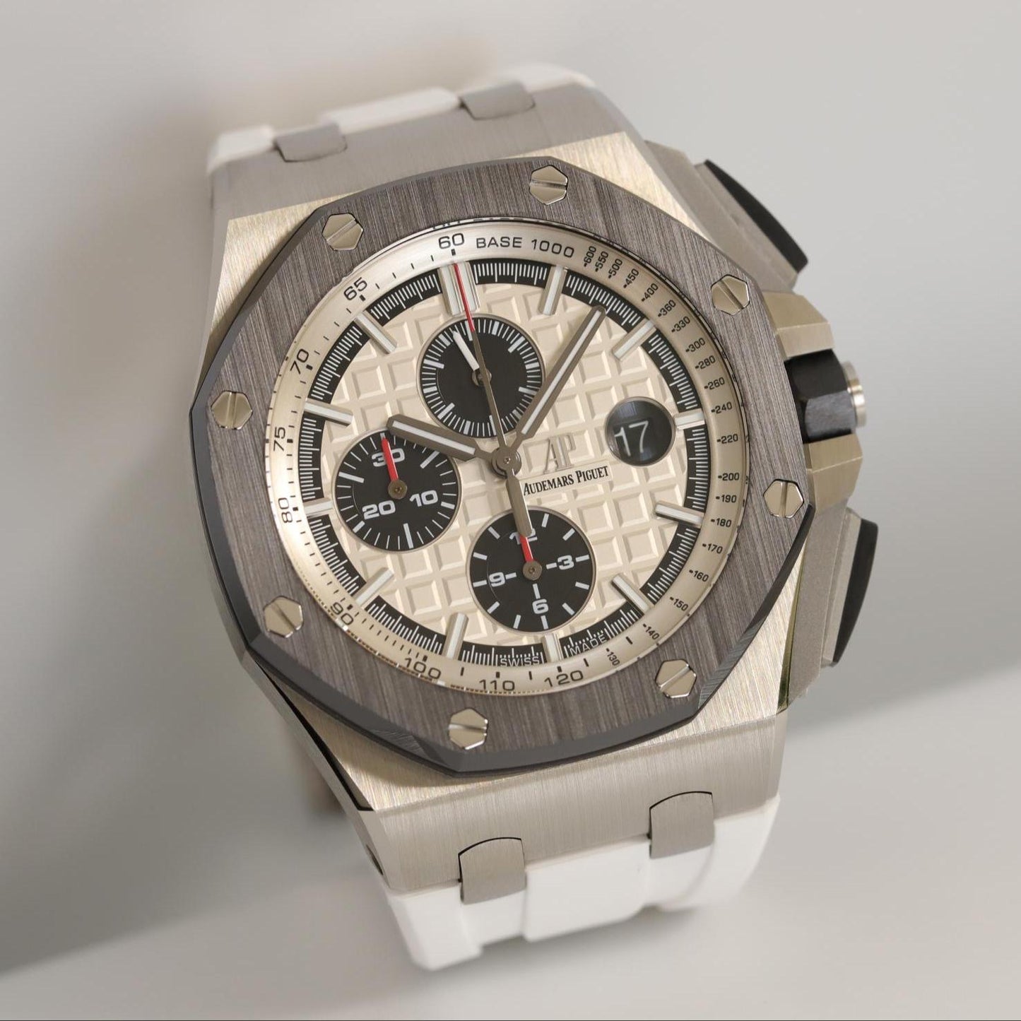 Aspen White Rubber Strap for Audemars Piguet Royal Oak Offshore 44mm