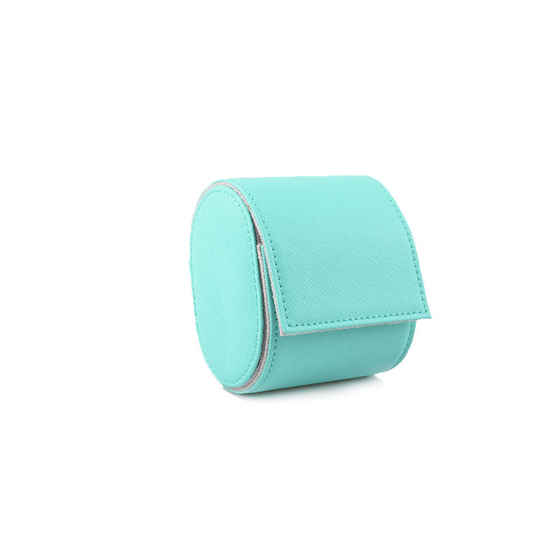 Sky Blue Saffiano Leather Watch Roll