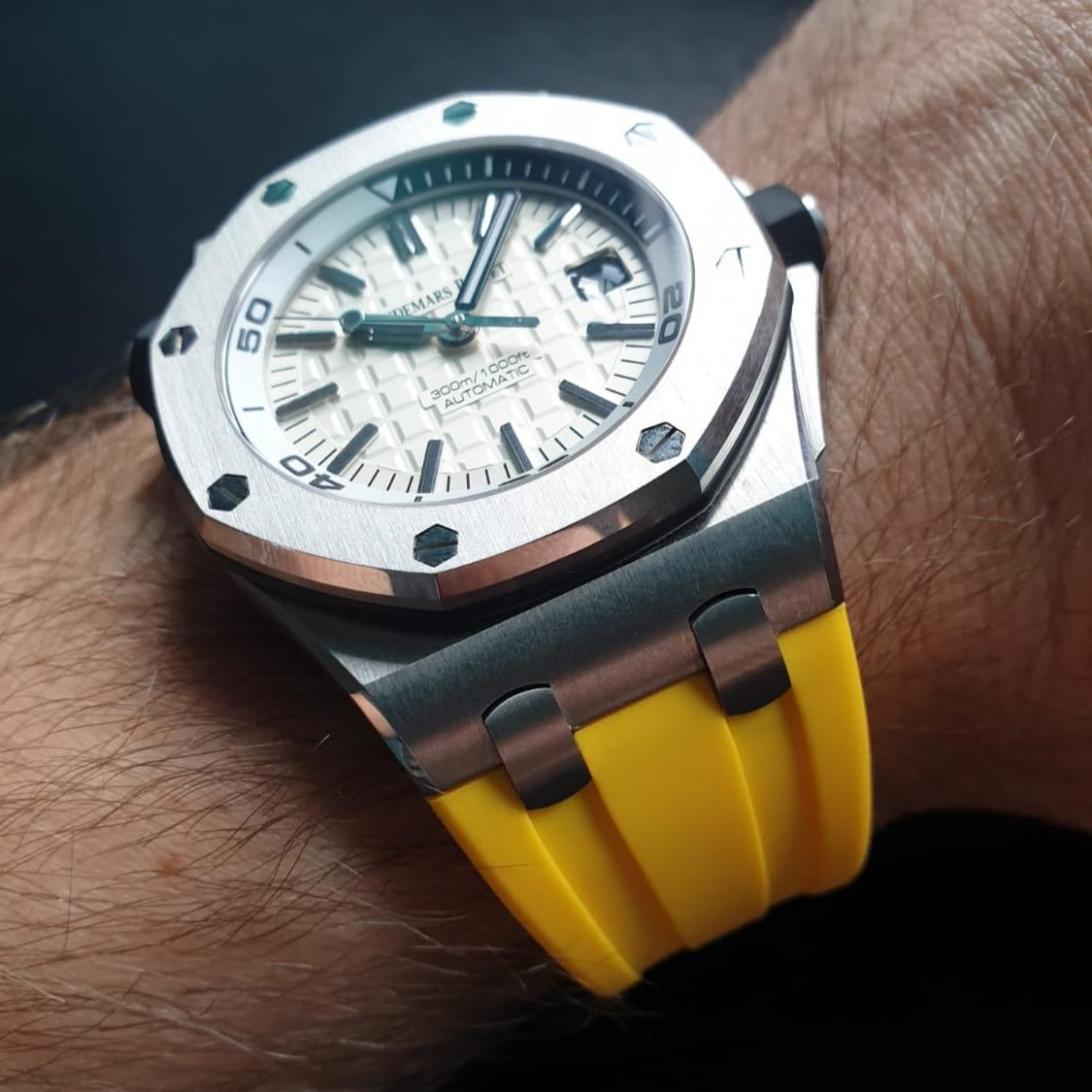 Beach Yellow Rubber Strap for Audemars Piguet Royal Oak Offshore 42mm