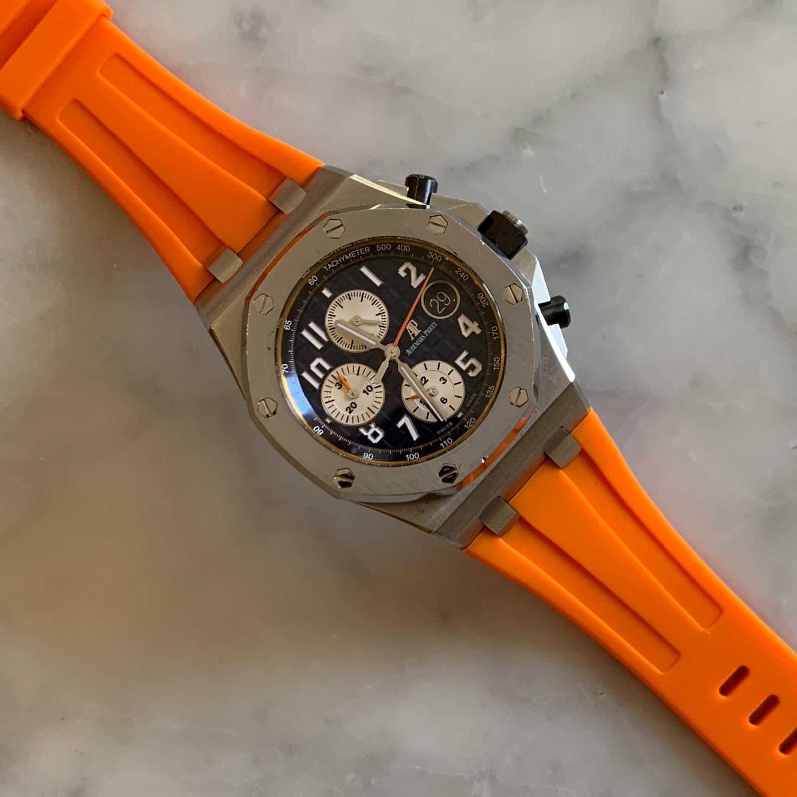 Fresh Orange Rubber Strap for Audemars Piguet Royal Oak Offshore 42mm Audemars Club