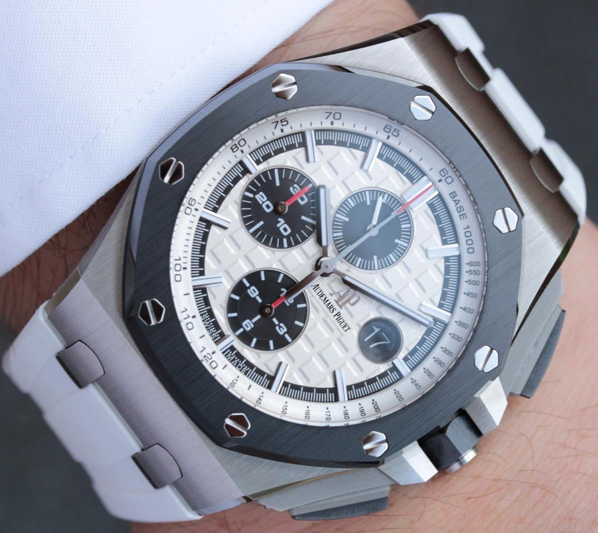 Aspen White Rubber Strap for Audemars Piguet Royal Oak Offshore 44mm