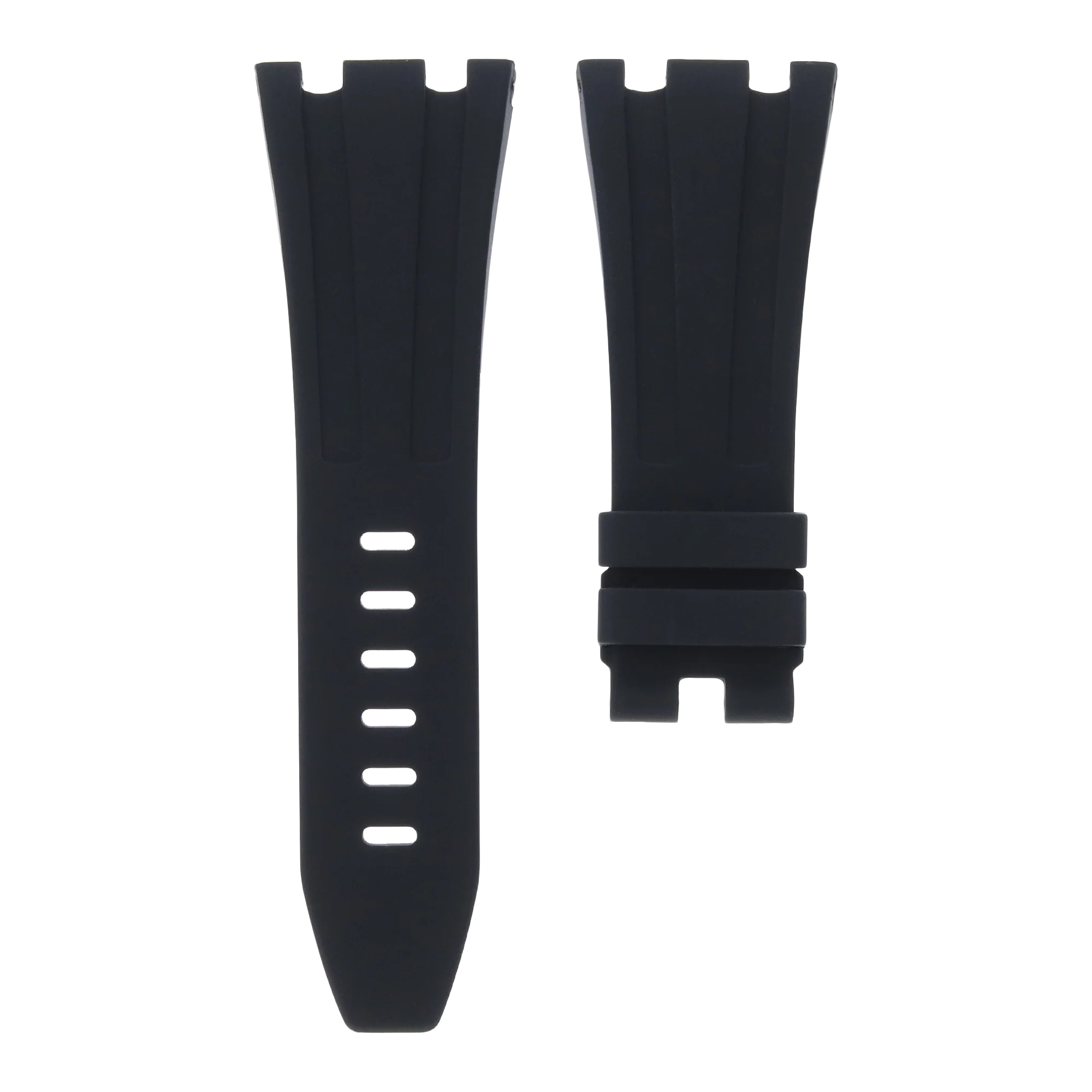 28mm Genuine Leather Watch Strap – Black With White Stitches, Fits Audemars Piguet Royal Oak Offshore