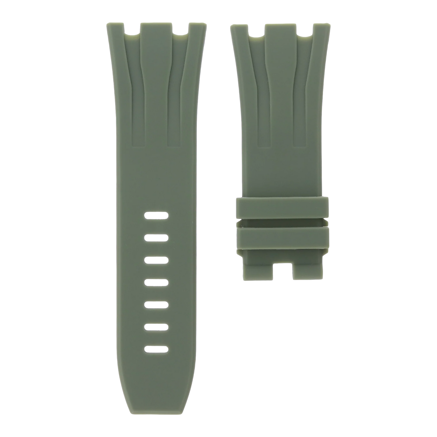 Khaki Green Rubber Strap for Audemars Piguet Royal Oak Offshore 44mm