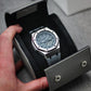 Grey Saffiano Leather Watch Roll