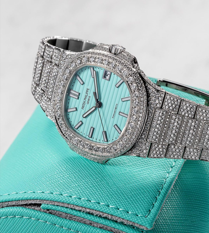 Sky Blue Saffiano Leather Watch Roll