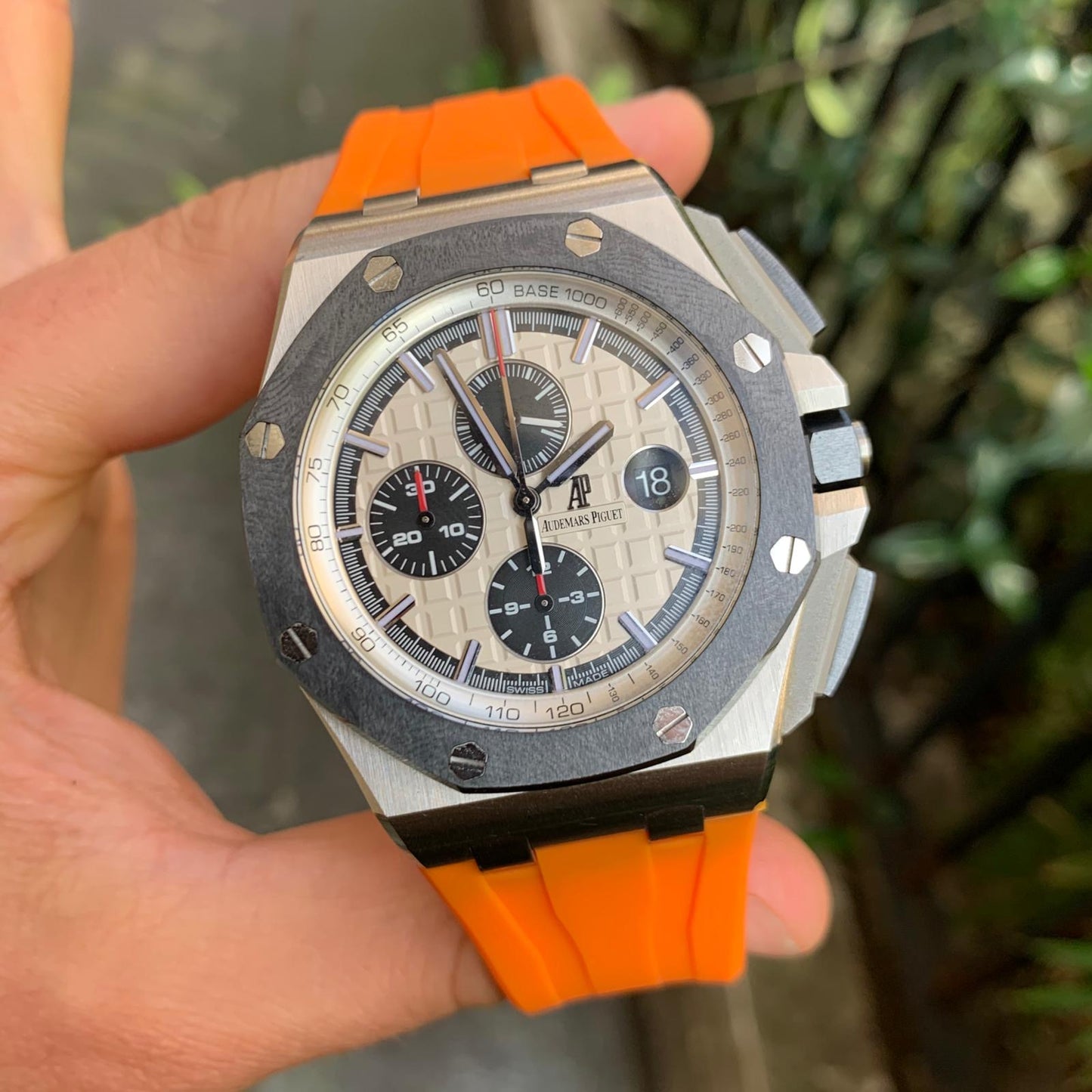 Fresh Orange Rubber Strap for Audemars Piguet Royal Oak Offshore 44mm