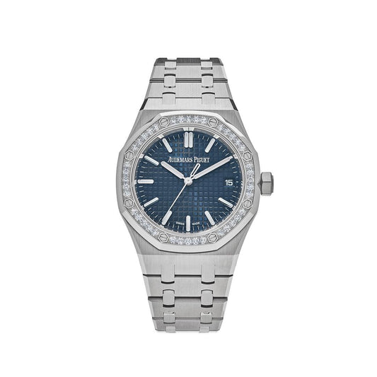 Audemars Piguet Royal Oak 15551ST.ZZ.1356ST.05 Selfwinding Stainless Steel Blue Dial Diamond Bezel