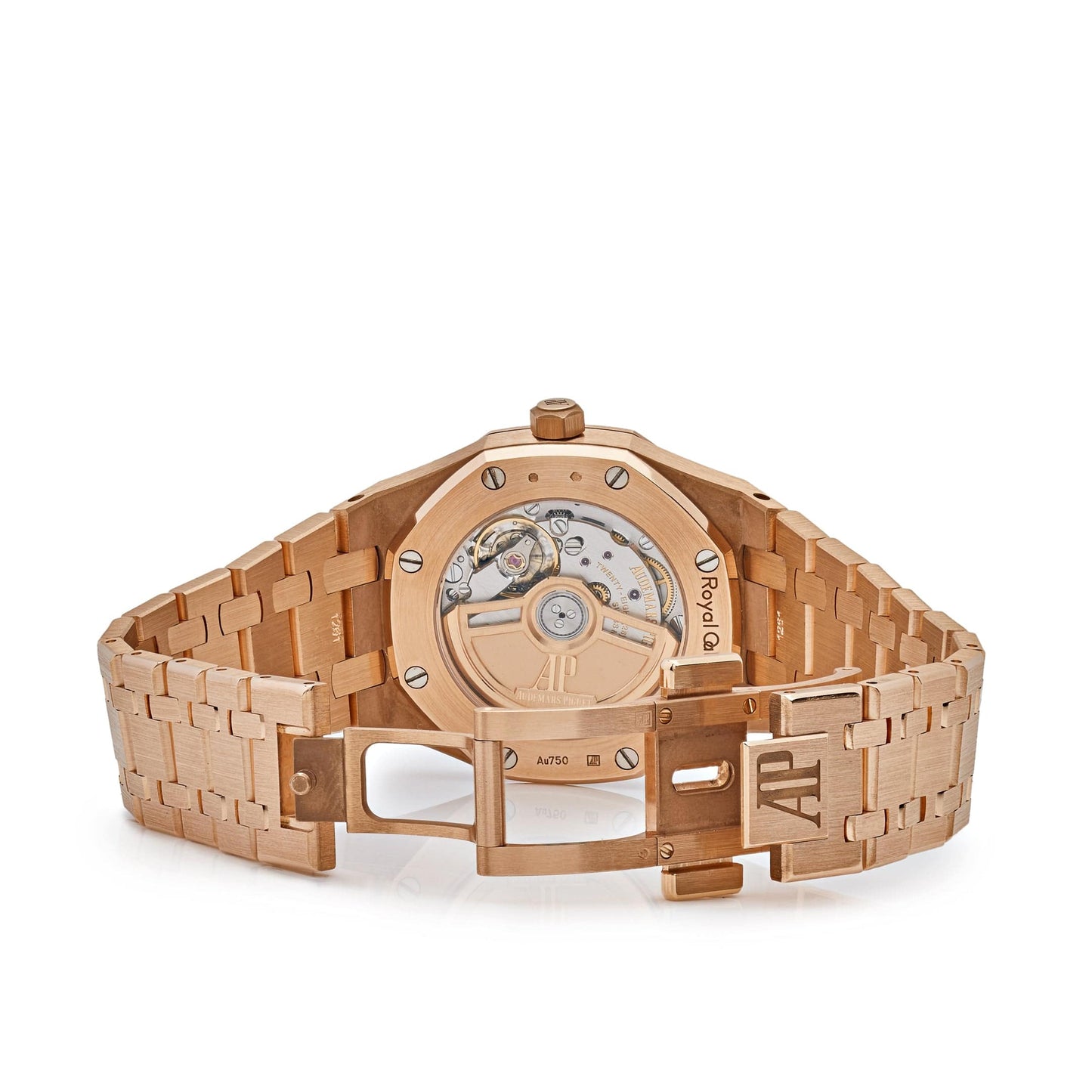 Audemars Piguet Royal Oak 77351OR.ZZ.1261OR.01 'Ladies' Rose Gold White Dial Diamond Bezel (2021)