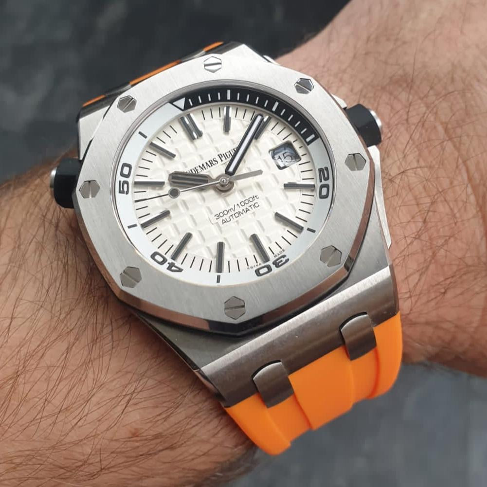 Fresh Orange Rubber Strap for Audemars Piguet Royal Oak Offshore 42mm