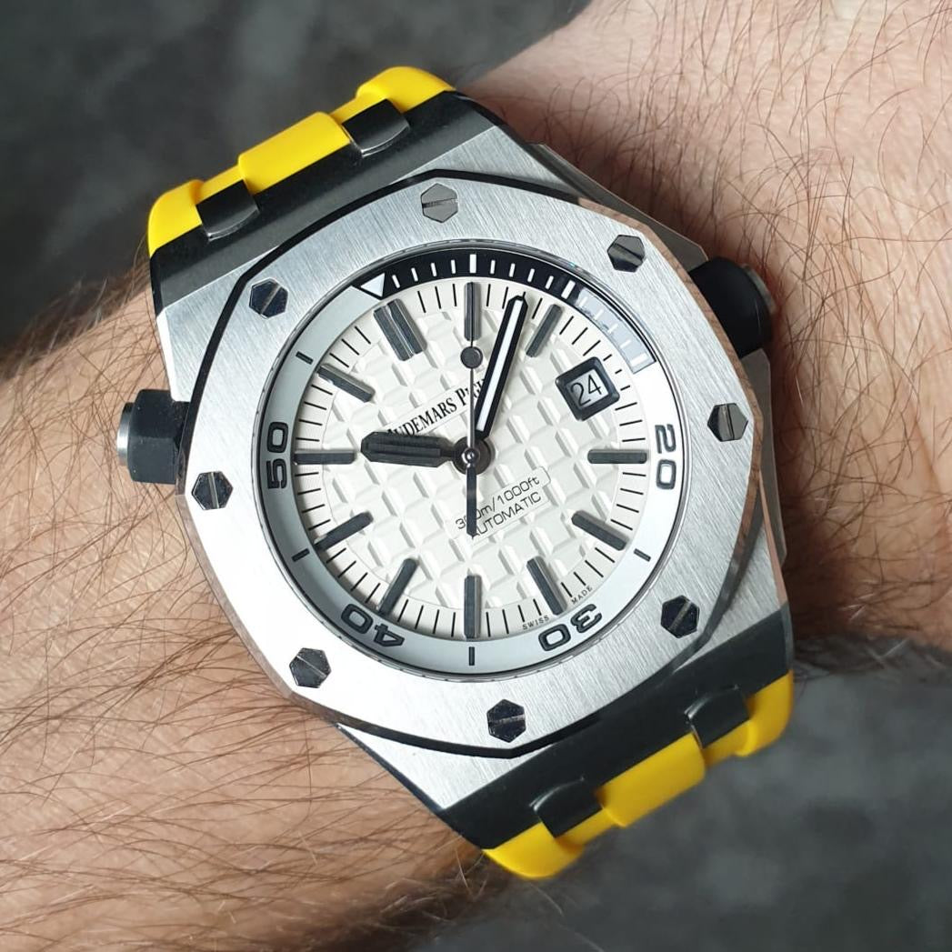 Beach Yellow Rubber Strap for Audemars Piguet Royal Oak Offshore 42mm