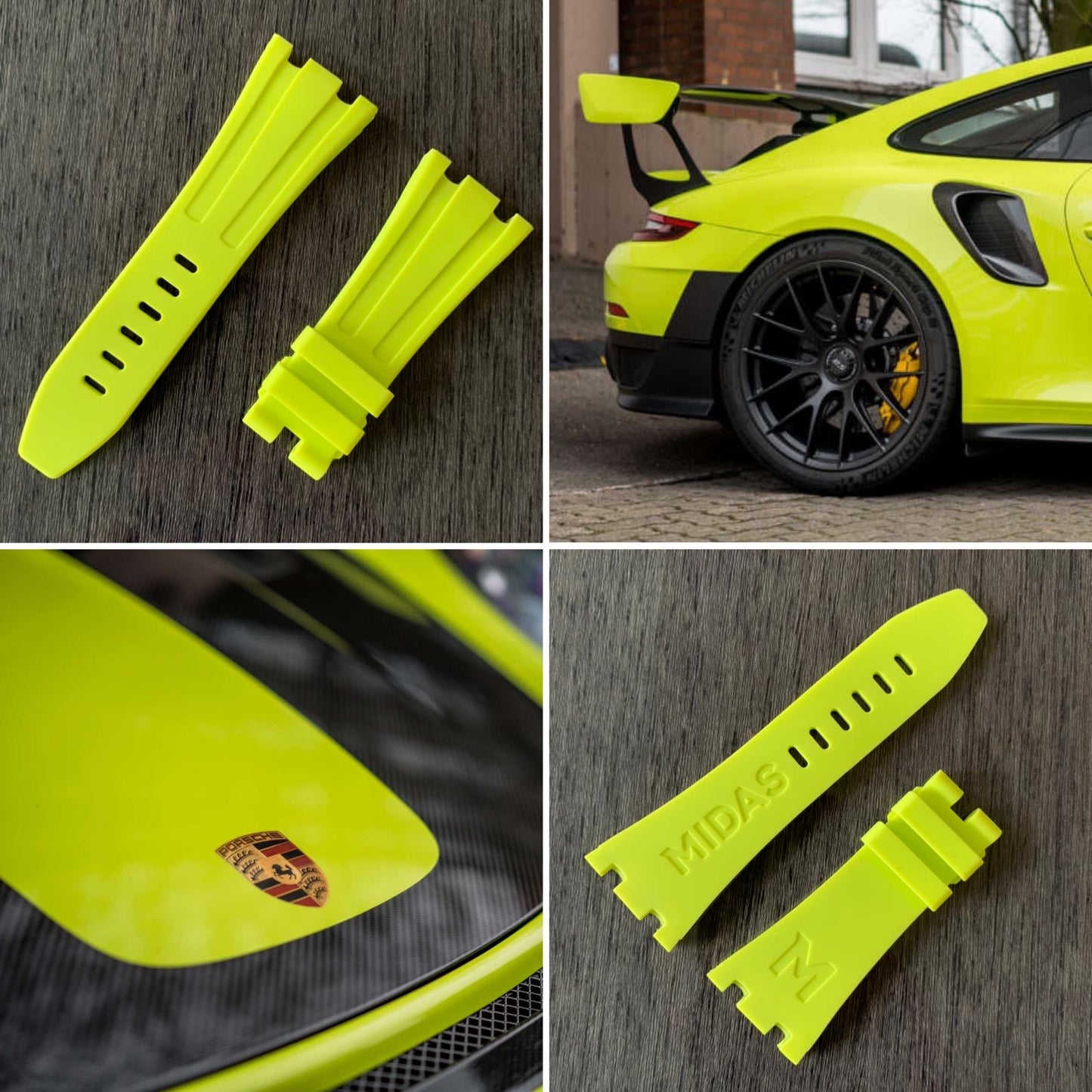 Acid Green Rubber Strap for Audemars Piguet Royal Oak Offshore 42mm