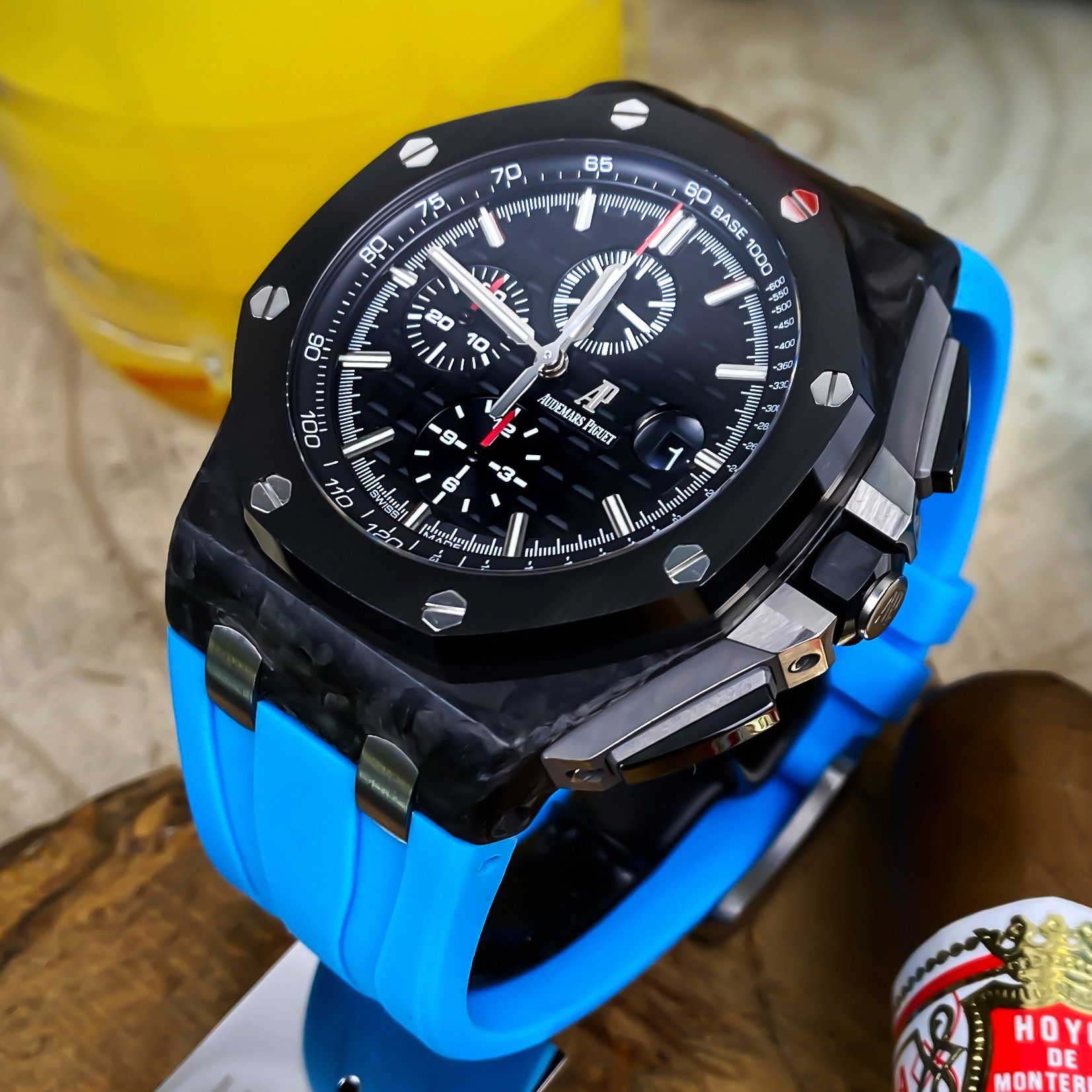 Audemars Piguet Royal Oak Offshore 44mm Strap Miami Blue Rubber