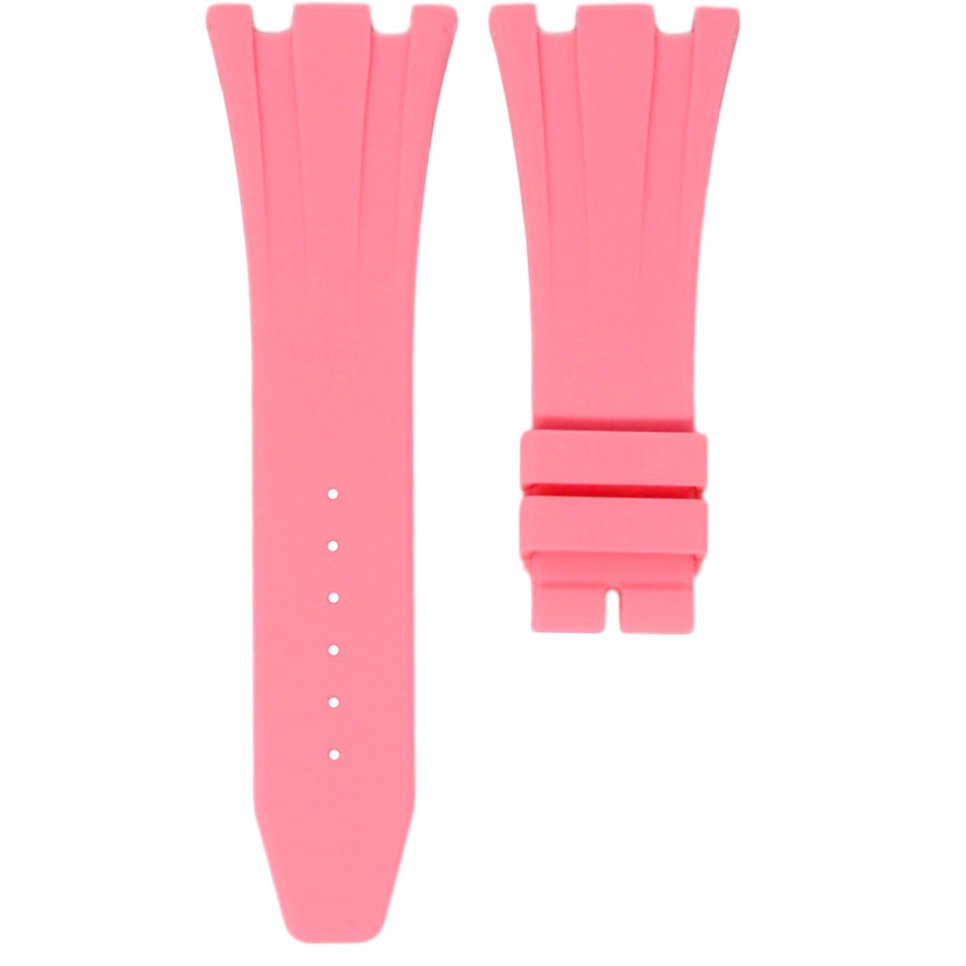 Flamingo Pink Rubber Strap For Audemars Piguet Royal Oak Offshore 42mm Deployant Clasp