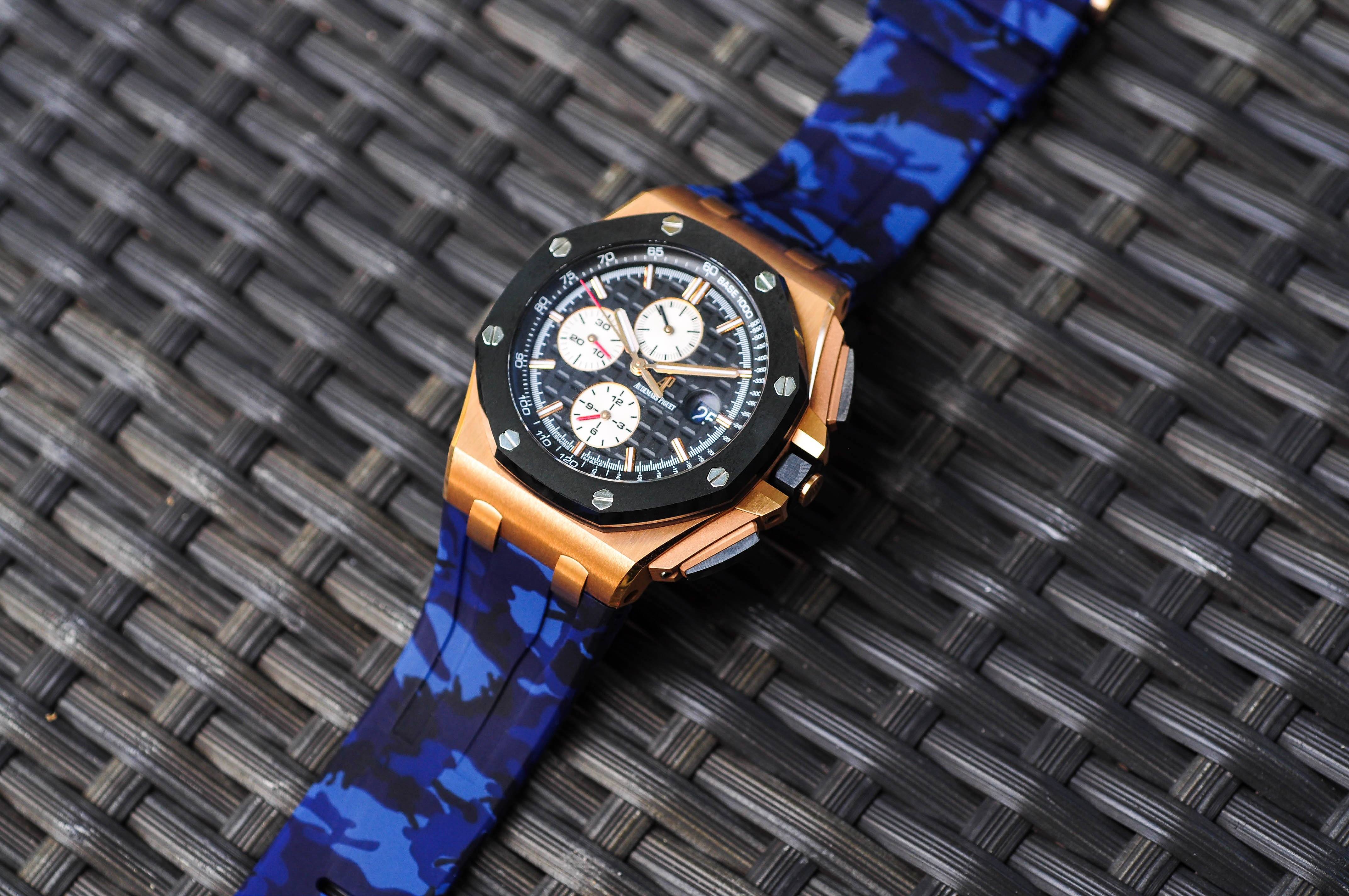 Audemars Piguet Royal Oak Offshore 44mm Strap Ocean Camo Rubber