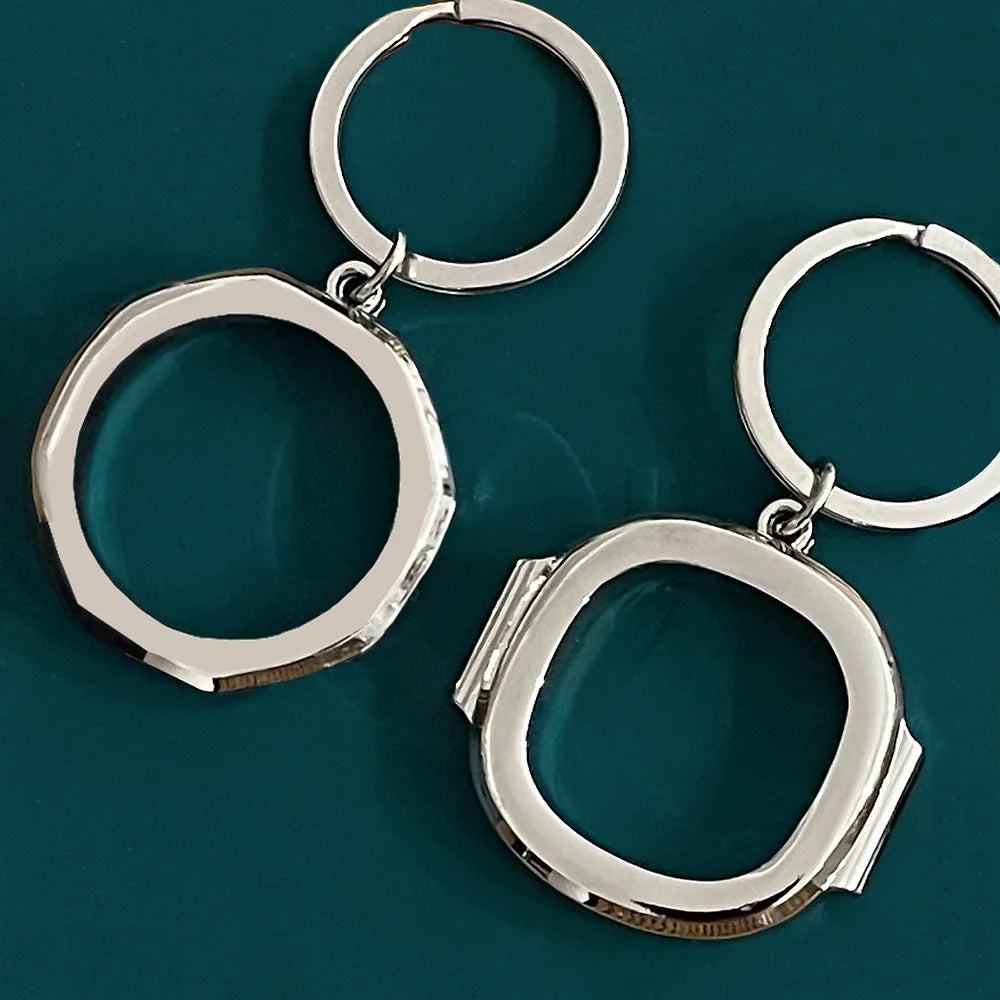Steel Royal Oak Key Ring